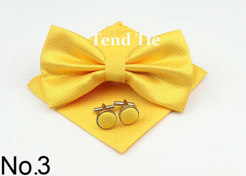 Bow Tie, Pocket Square & Cufflink Set