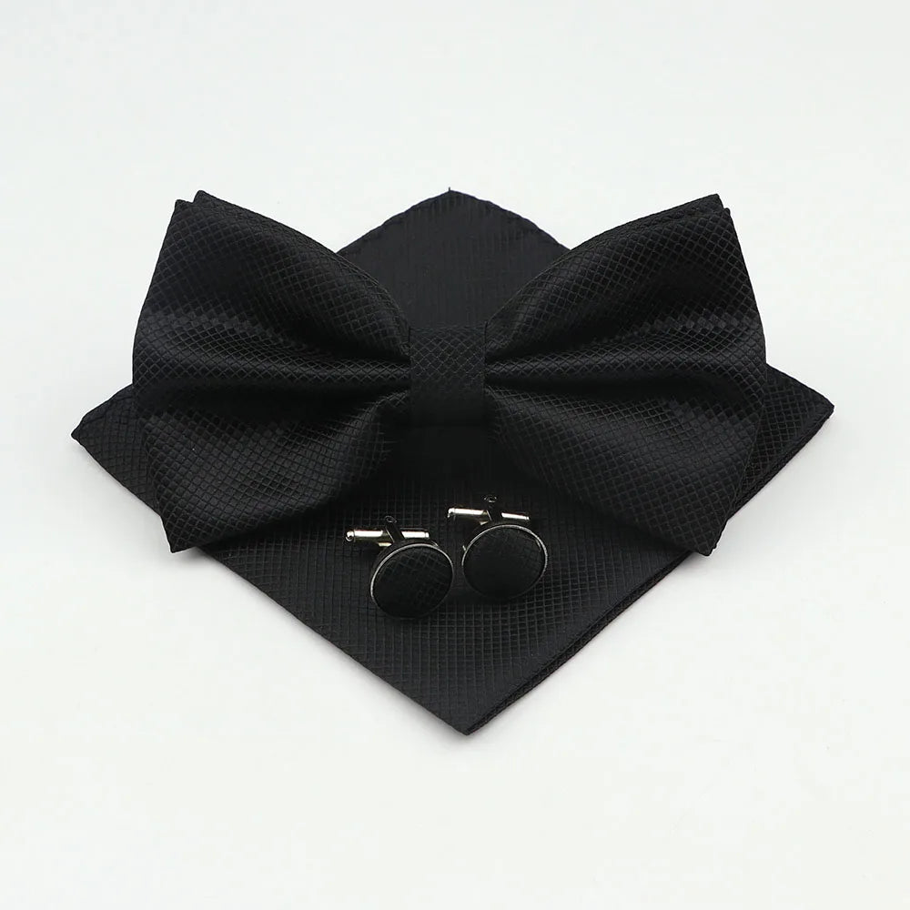 Bow Tie, Pocket Square & Cufflink Set