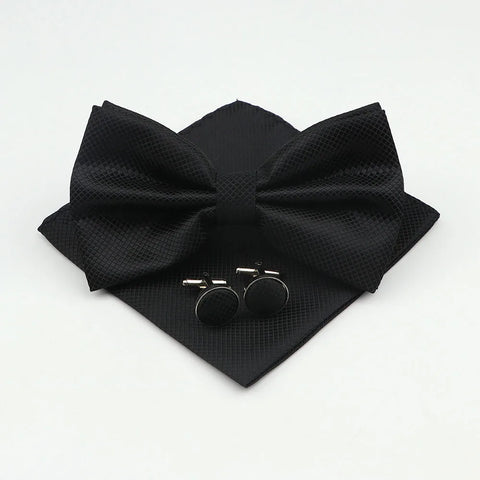 Bow Tie, Pocket Square & Cufflink Set