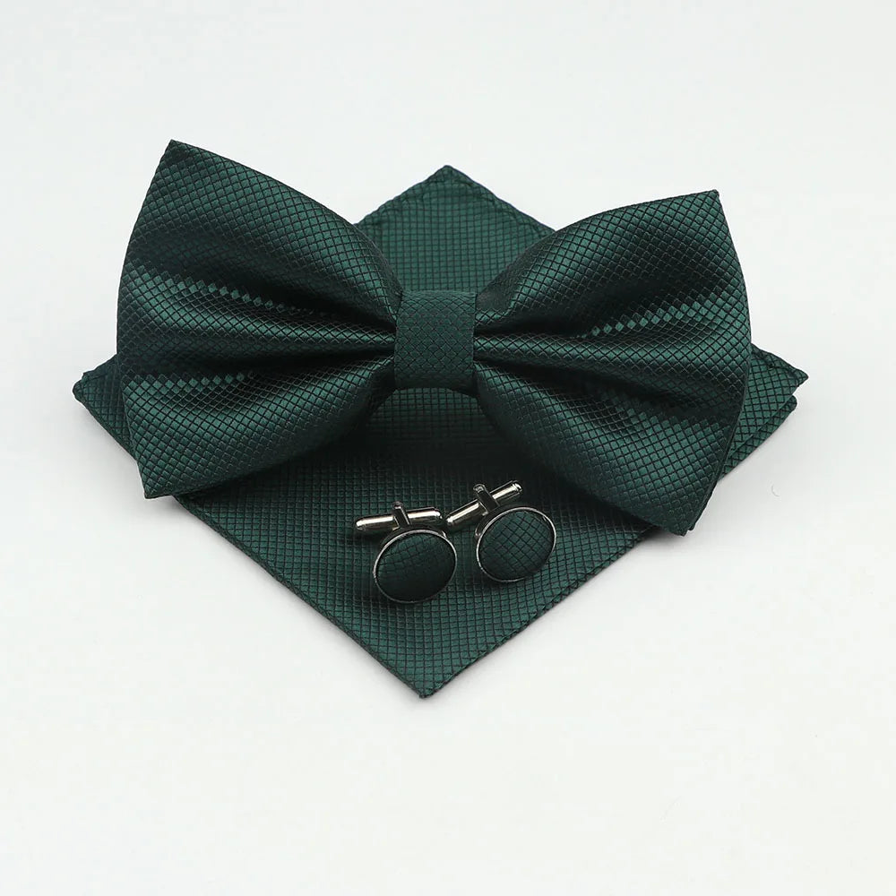Bow Tie, Pocket Square & Cufflink Set