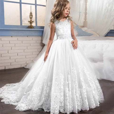 White Lace First Communion Dress