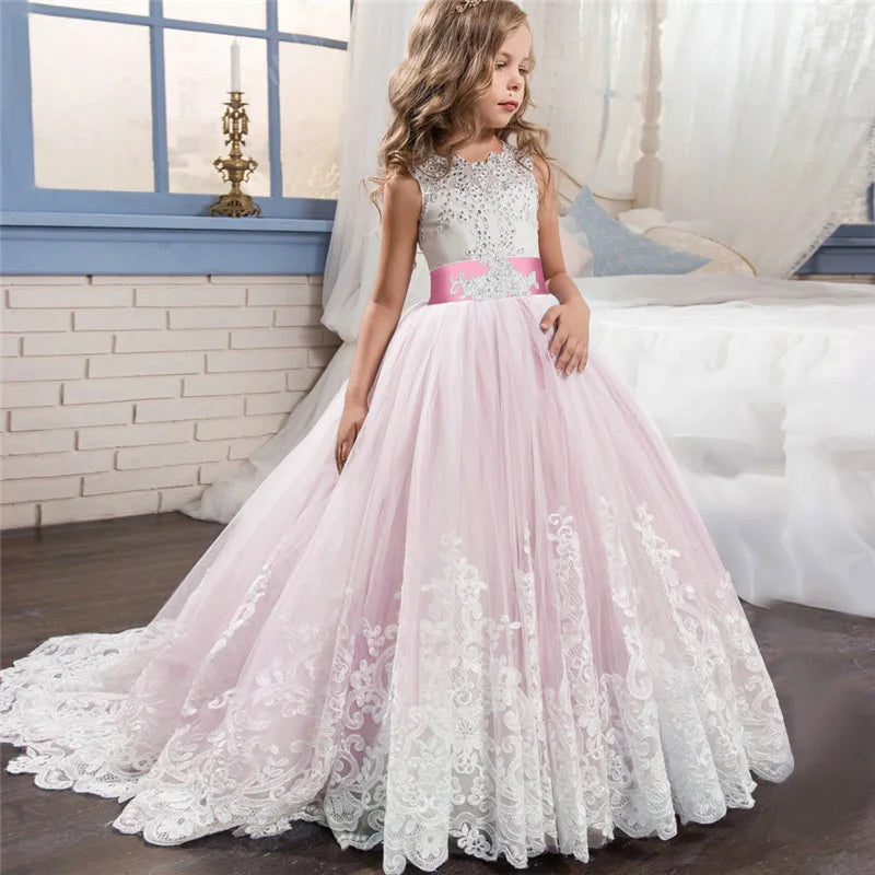White Lace First Communion Dress