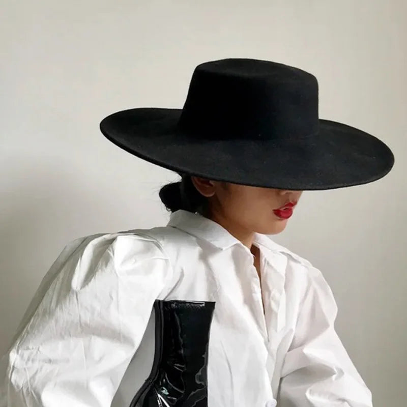 Wide-Brim Felt Hat