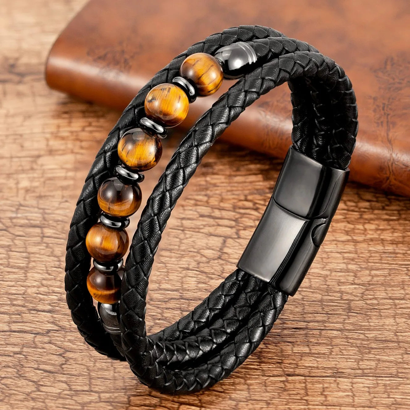 Trendy Multilayer Leather Men Bracelets