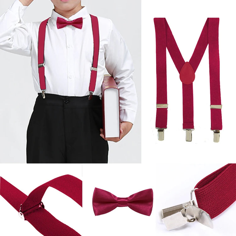 Kids' Suspenders & Bow Tie Set