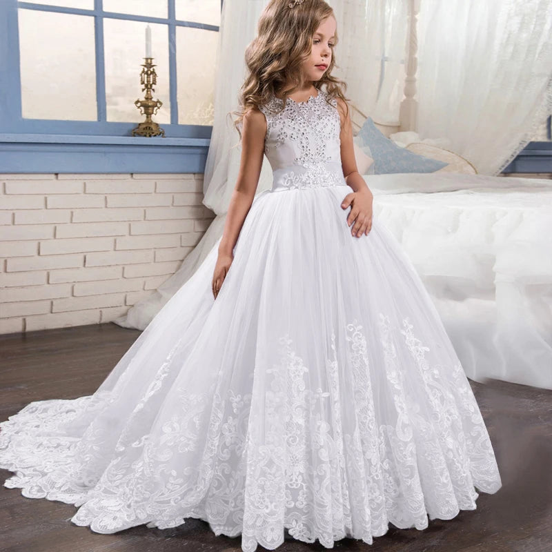 White Lace First Communion Dress