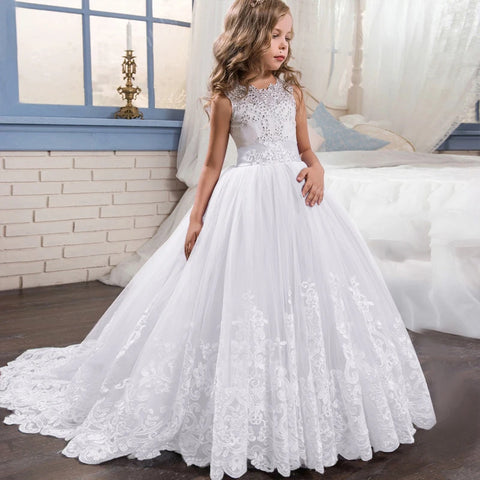 White Lace First Communion Dress