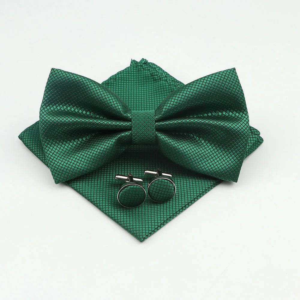 Bow Tie, Pocket Square & Cufflink Set