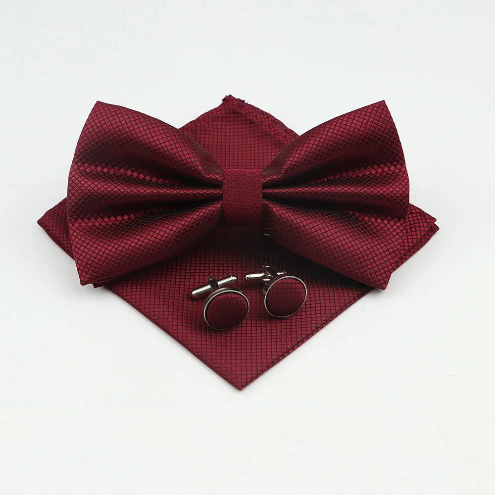 Bow Tie, Pocket Square & Cufflink Set