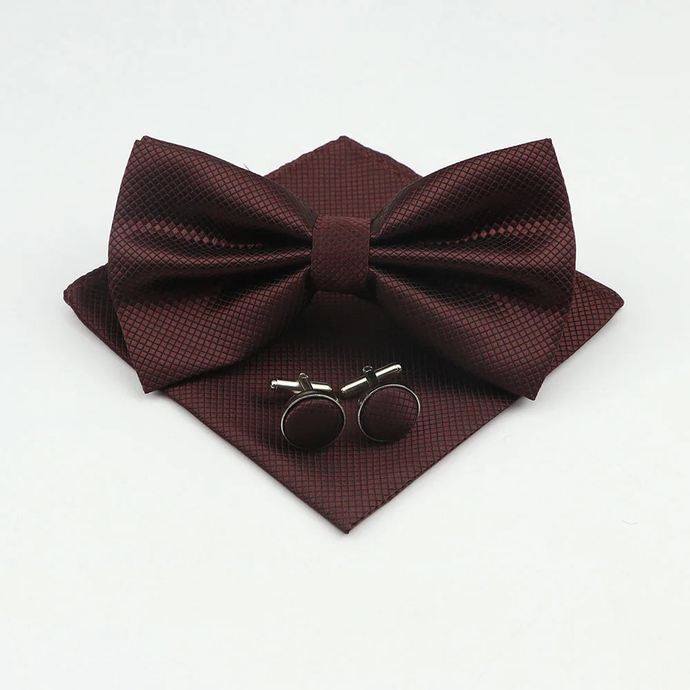 Bow Tie, Pocket Square & Cufflink Set