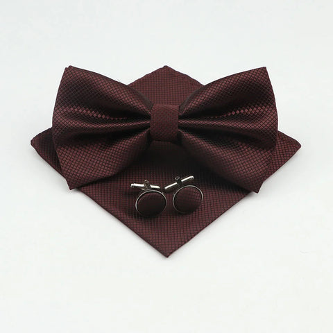Bow Tie, Pocket Square & Cufflink Set