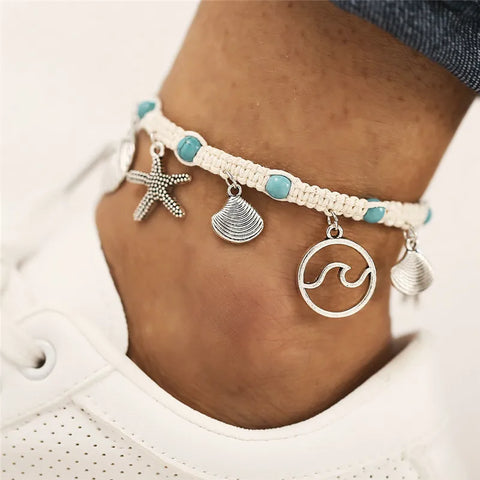 Starfish Beaded Anklet