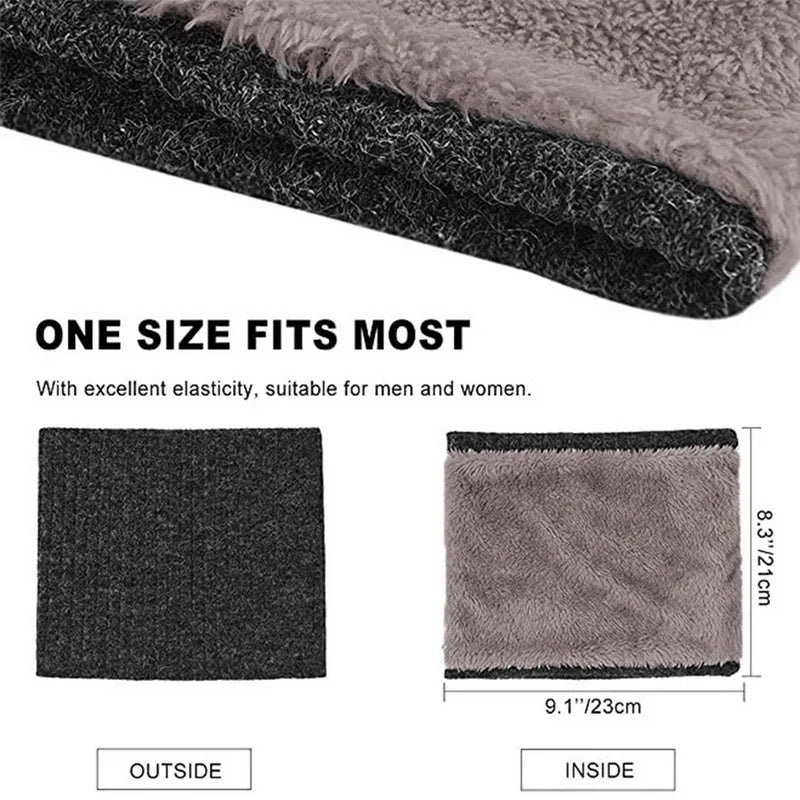 Fleece-Lined Knit Neck Warmer