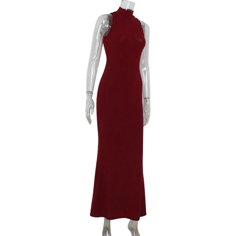 Red Sequin Maxi Dress