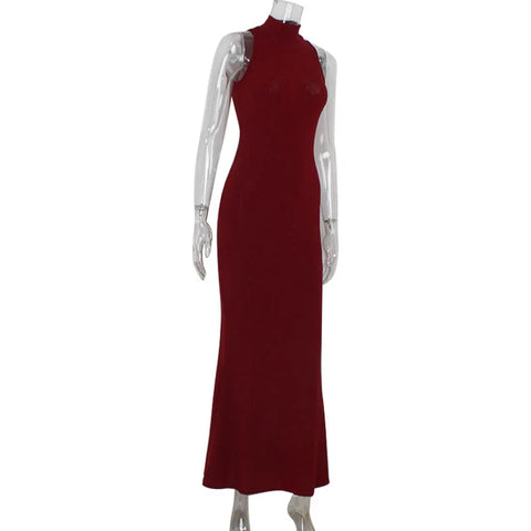 Red Sequin Maxi Dress