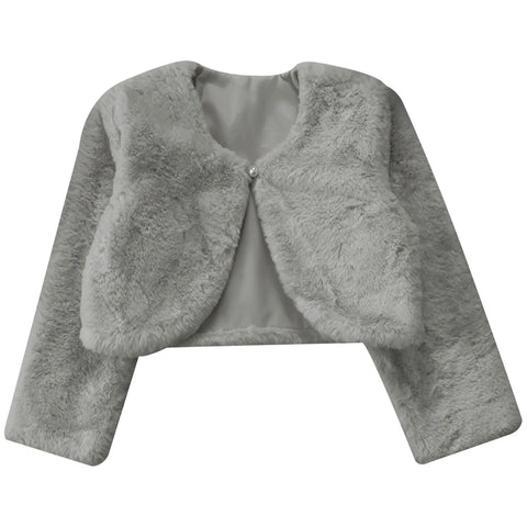 Girls' Faux-Fur Bolero Shrug