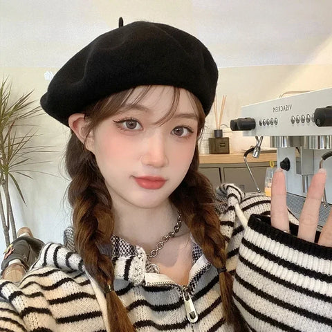 Wool-Blend French Beret