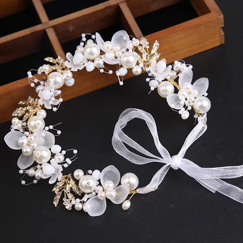 Pearl & Blossom Flower Crown