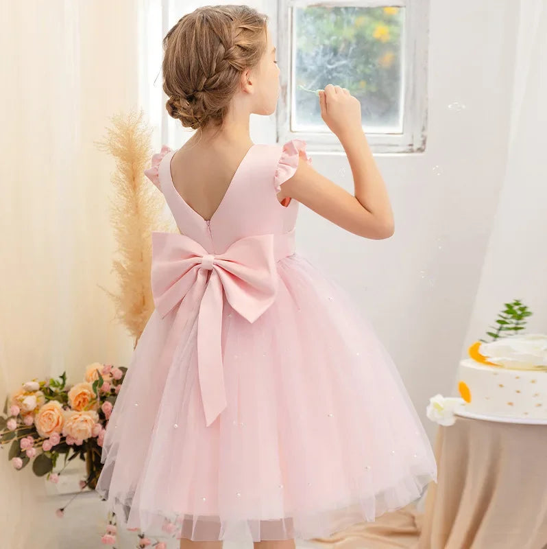 Tulle Party Dress with Big Back Bow