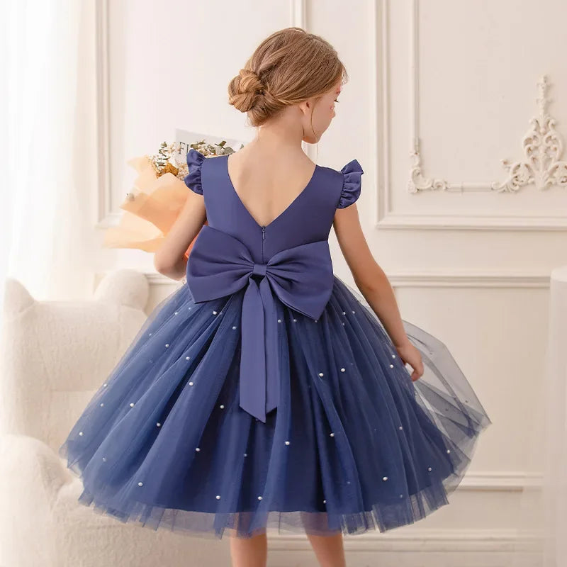 Tulle Party Dress with Big Back Bow