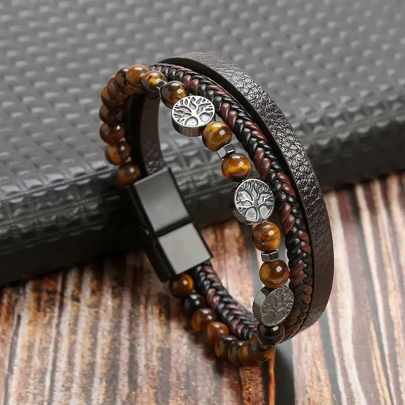 Layered Leather Bracelet