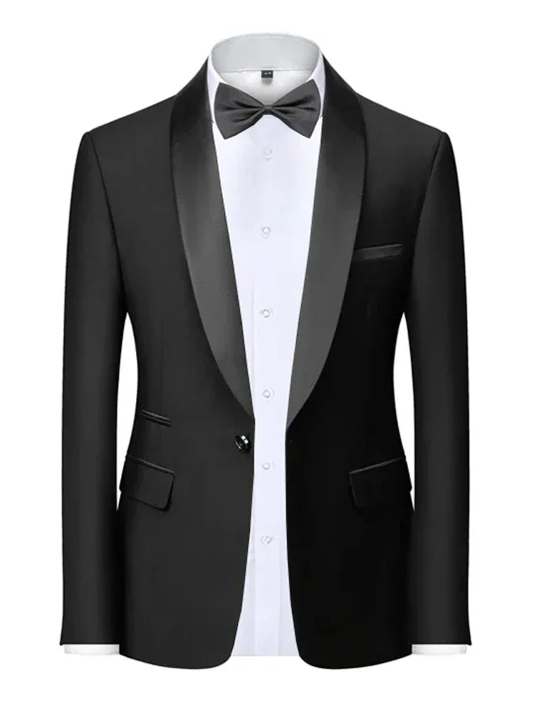 Velvet Shawl-Collar Blazer