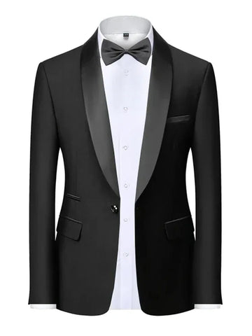 Velvet Shawl-Collar Blazer