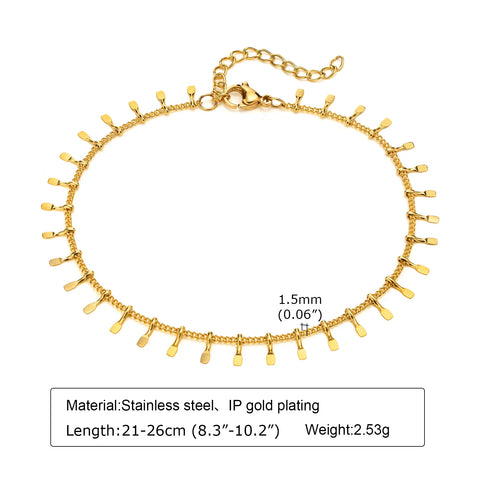 Stainless Steel Lucky Evil Eye Anklet Bracelet for Women