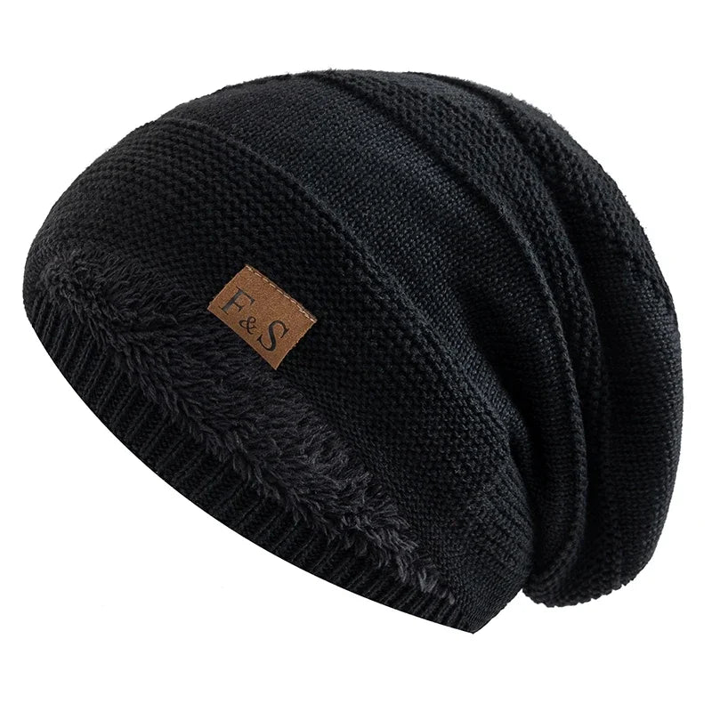 Fleece-Lined Knit Beanie
