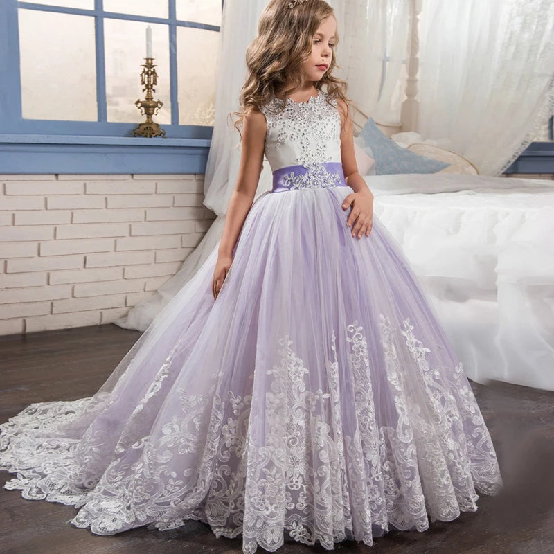 White Lace First Communion Dress