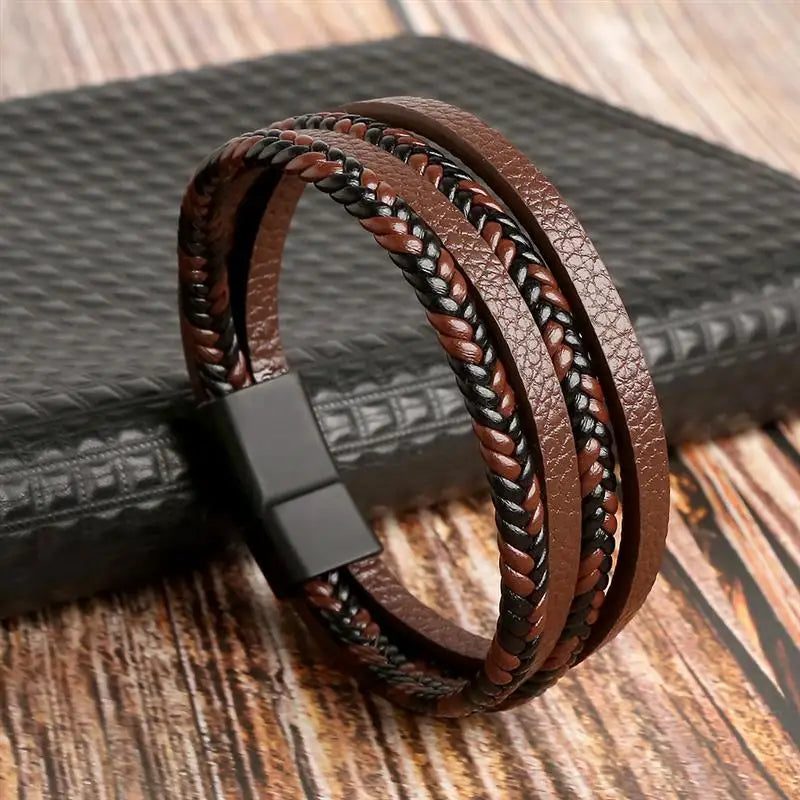 Layered Leather Bracelet