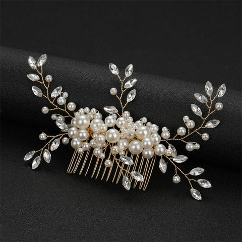 New pearl Crystal Rhinestone Hair Combs