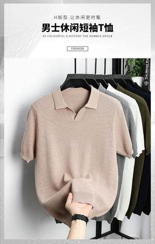 Ribbed Knit Polo