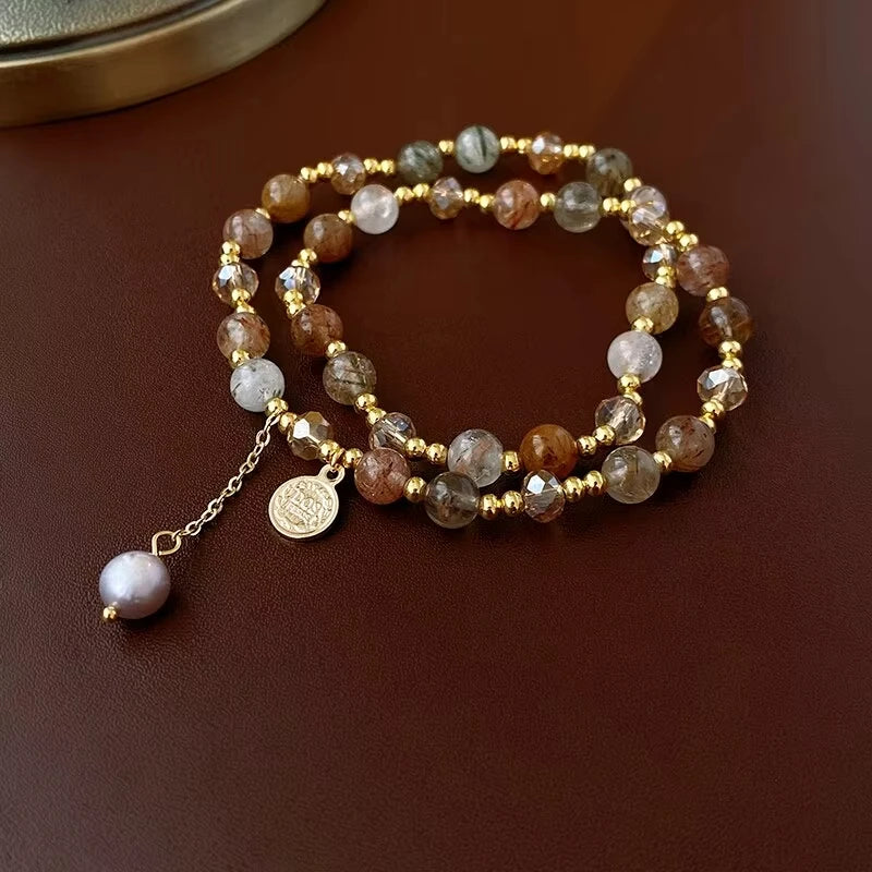 Vintage Double Layered Natural Stone Bracelet