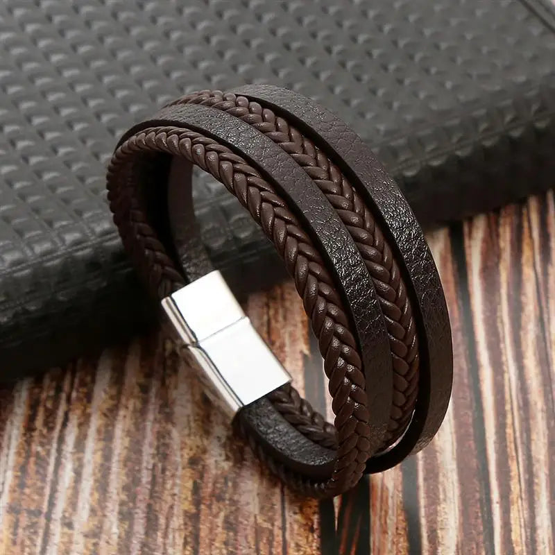 Layered Leather Bracelet