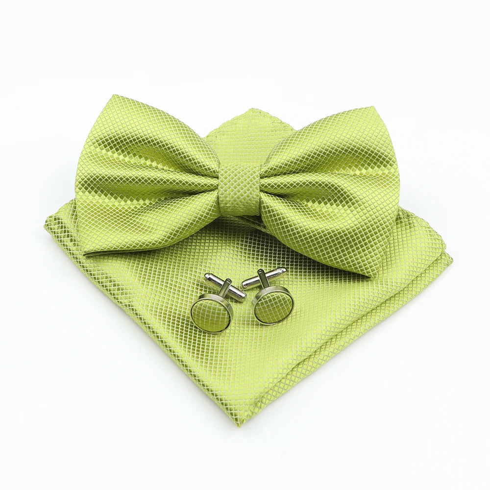 Bow Tie, Pocket Square & Cufflink Set
