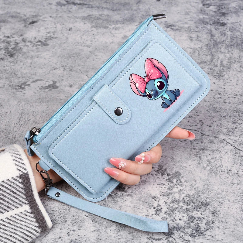Disney Stitch Wallets for Women Anime Cartoon
