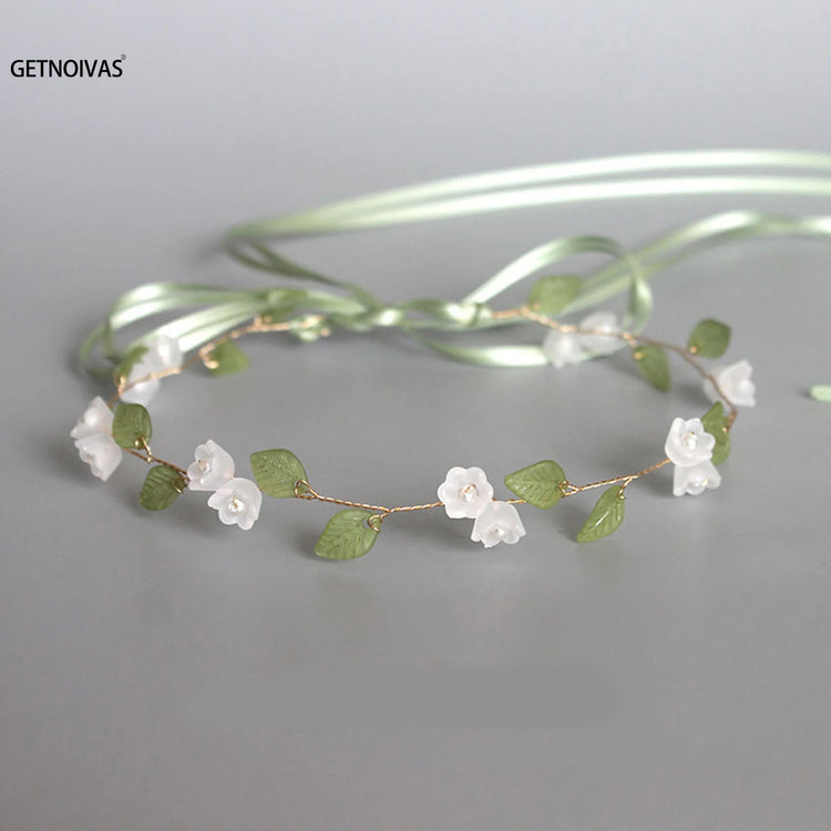 Girls' Floral Vine Ribbon Headband