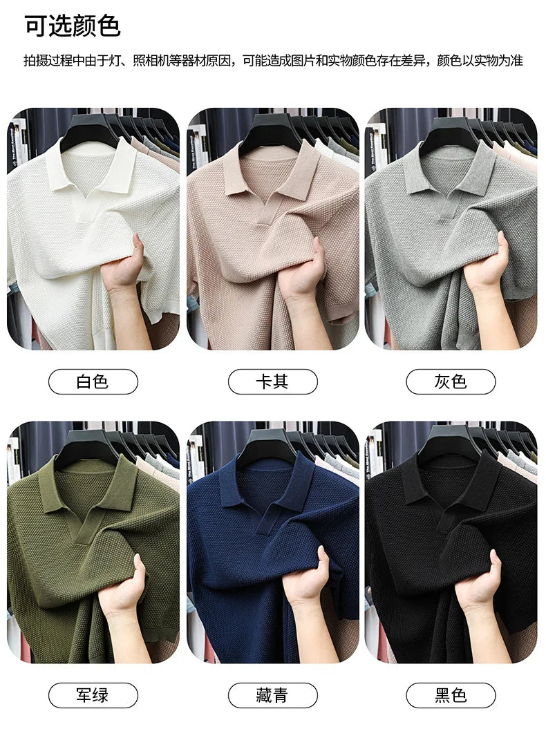 Ribbed Knit Polo