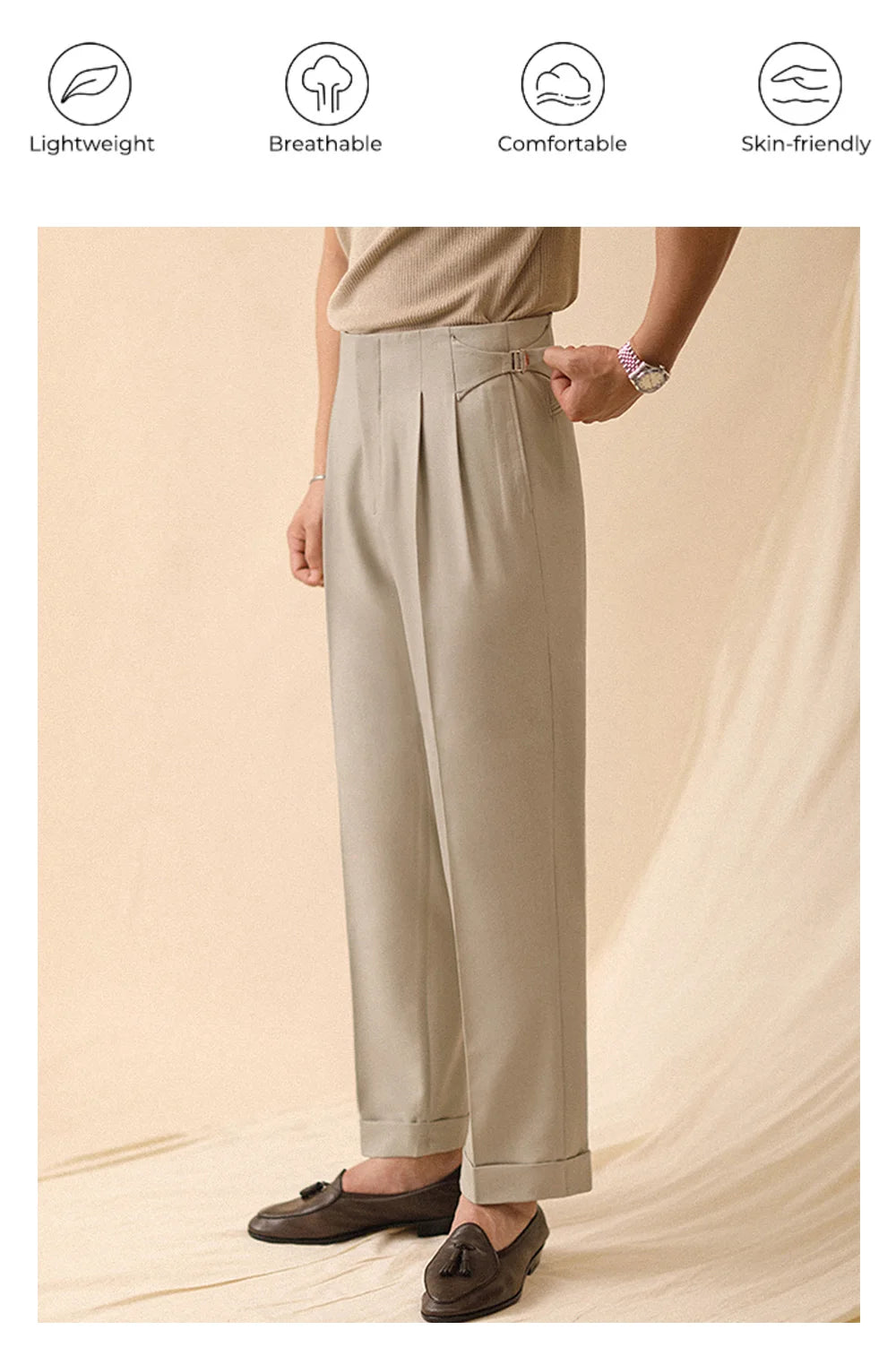 Relaxed Pleated Trousers