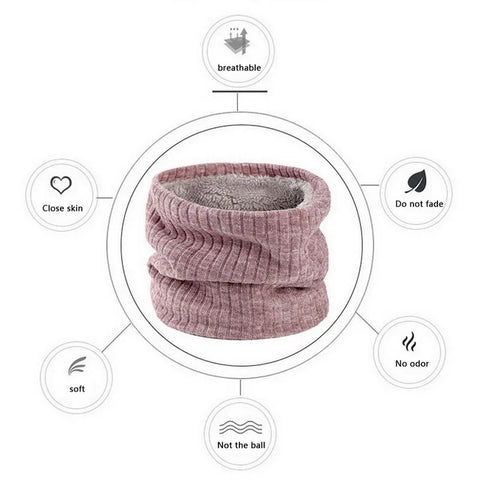 Fleece-Lined Knit Neck Warmer