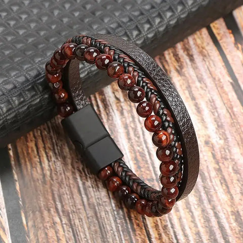Layered Leather Bracelet