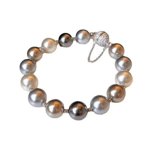 Color Bead Pearl Magnetic Buckle Bracelet