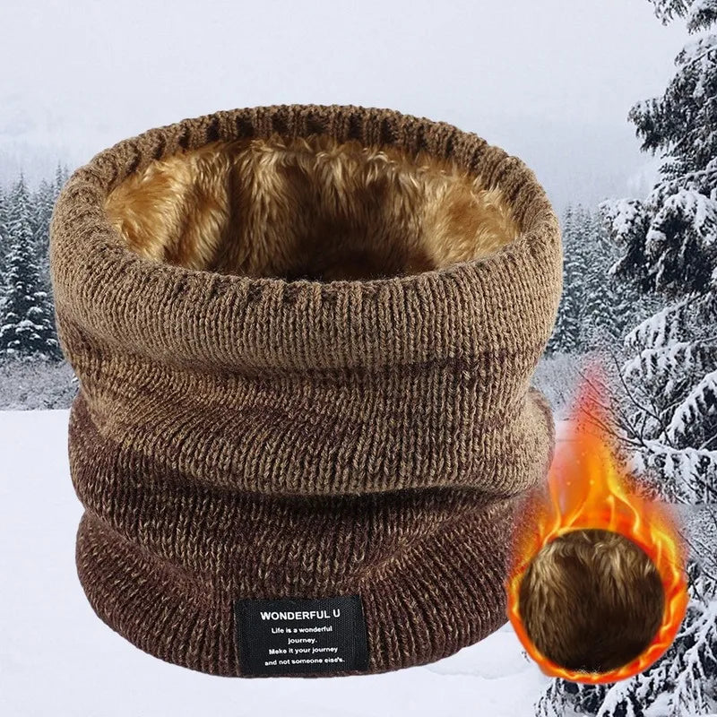 Fleece-Lined Knit Neck Warmer