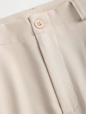 Pleated Wide-Leg Trousers