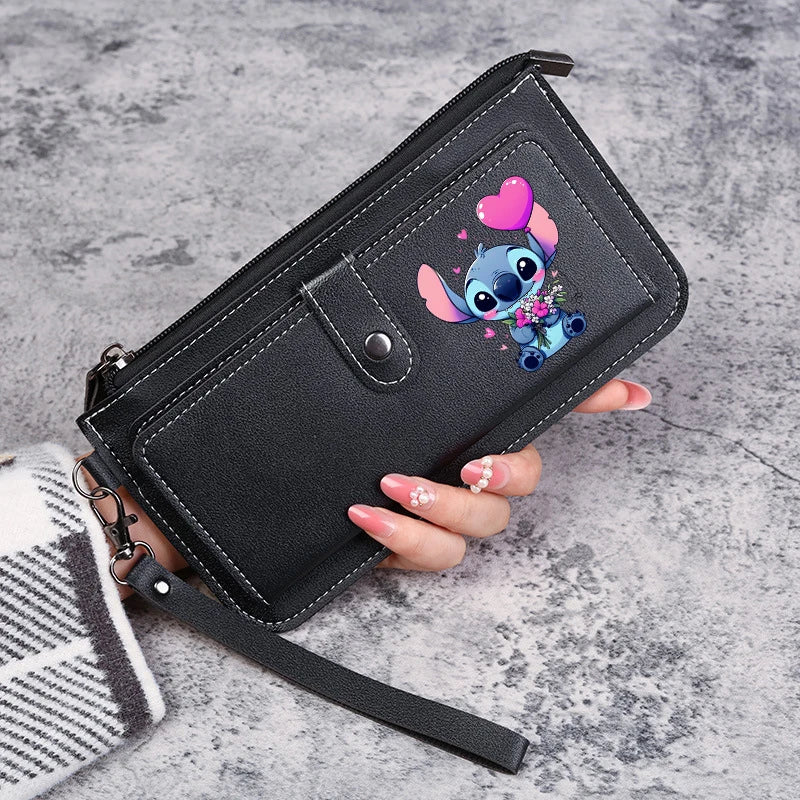 Disney Stitch Wallets for Women Anime Cartoon