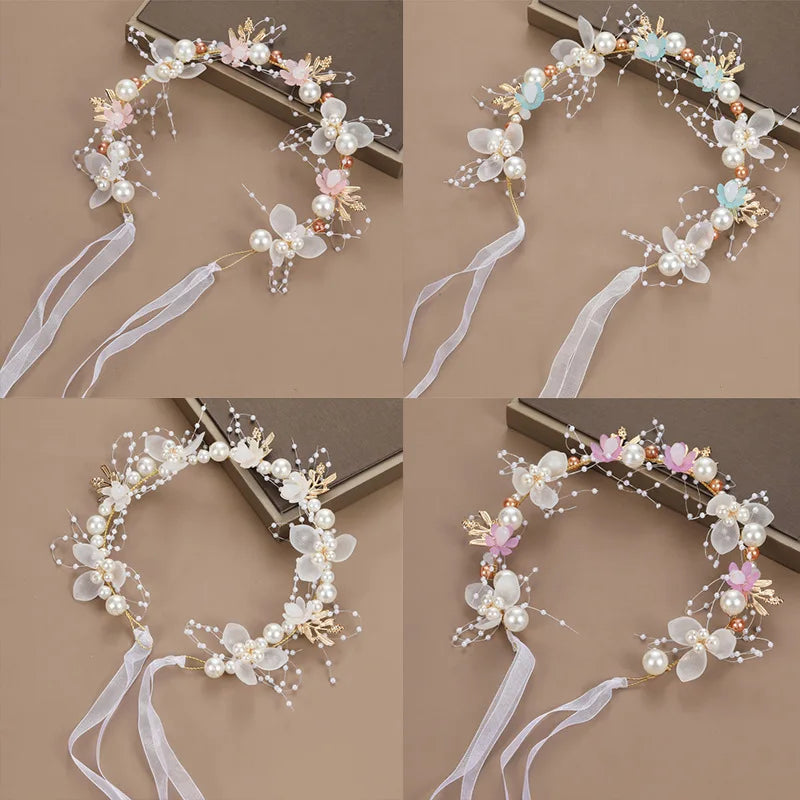 Pearl & Blossom Flower Crown