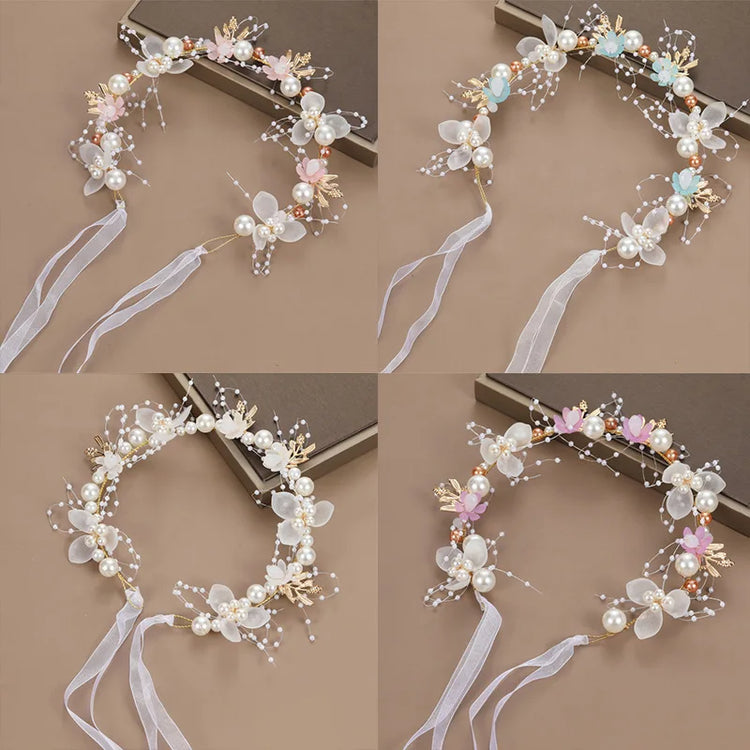 Pearl & Blossom Flower Crown