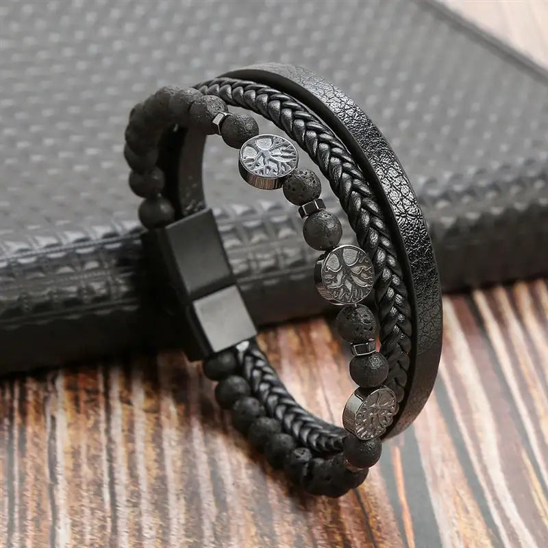 Layered Leather Bracelet