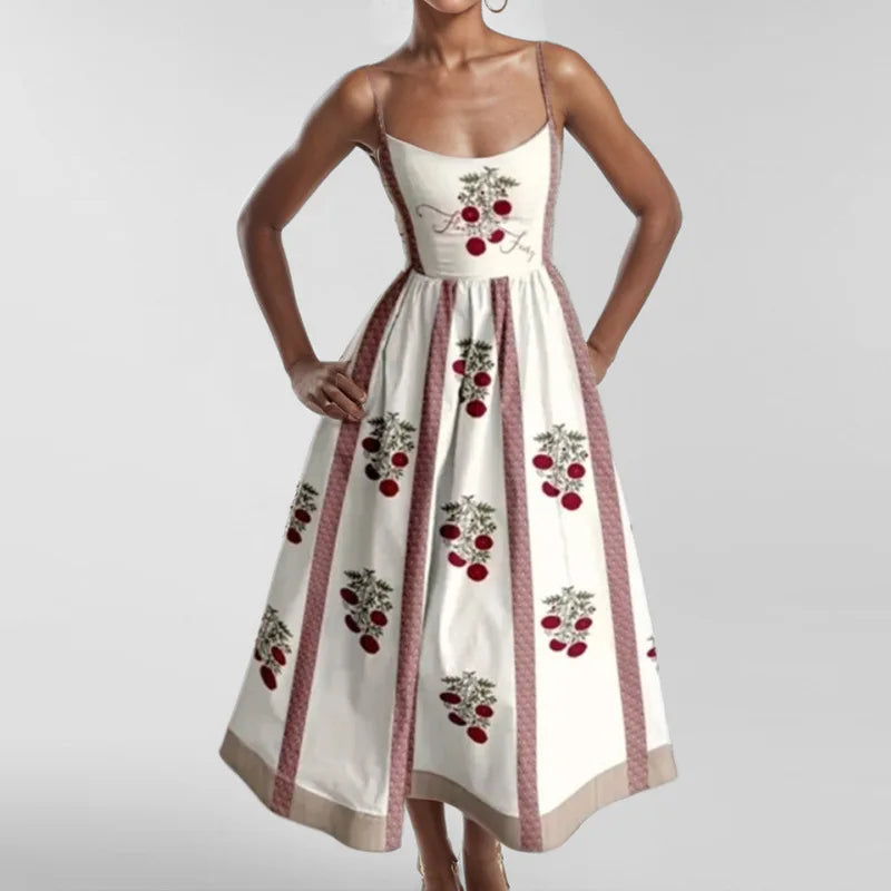 Printed Cami Midi Dress